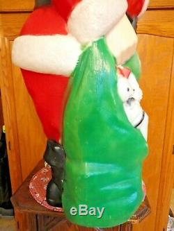 46 Empire Santa Claus Toy Sack Christmas Blow Mold Light Up Yard Decor Lawn Art