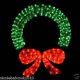 48 In. Lighted Wreath Crystal 3-d Outdoor Christmas Wreath Decoration Red Green