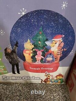 4ft Gemmy Snowglobe Airblown Christmas Pooh Tigger Disney Lighted Inflatable