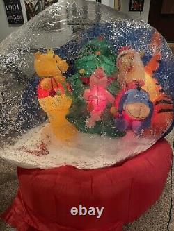 4ft Gemmy Snowglobe Airblown Christmas Pooh Tigger Disney Lighted Inflatable
