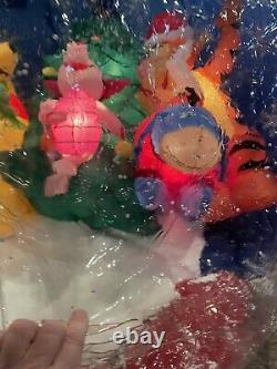 4ft Gemmy Snowglobe Airblown Christmas Pooh Tigger Disney Lighted Inflatable