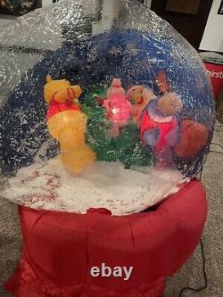 4ft Gemmy Snowglobe Airblown Christmas Pooh Tigger Disney Lighted Inflatable