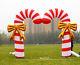 4m/13.1 Advertising Celebration Inflatable Christmas Double Candy Cane Arch