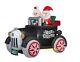 5.5 Ft Santa & Mrs Claus In Antique Car Airblown Lighted Yard Inflatable Model T