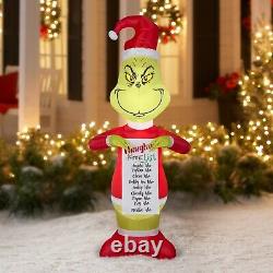 5.5FT Christmas Inflatable Grinch Outdoor Lighted Decorations Yard Decor Holiday