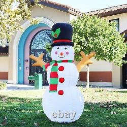 5 FT Christmas Inflatable Outdoor Snowman with a Box, Blow up Yard Decoration