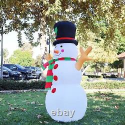 5 FT Christmas Inflatable Outdoor Snowman with a Box, Blow up Yard Decoration