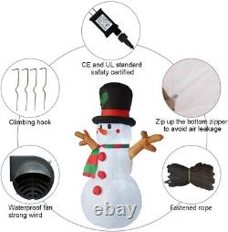 5 FT Christmas Inflatable Outdoor Snowman with a Box, Blow up Yard Decoration