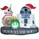 5' Star Wars R2-d2 & Bb-8 Droids To The World Christmas Airblown Inflatable
