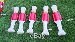 5 Vintage Empire 31 Christmas Lighted Blow Mold Toy Soldier Yard Decoration