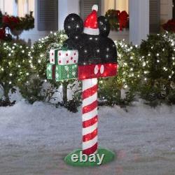 50 Christmas Disney Animated Tinsel Santa Mickey Mouse Mailbox Yard Decor