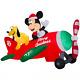 53.94 H X 74.41 W X 77.95 L Animated Airblown Mickey & Pluto Airplane