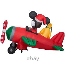 53.94 H x 74.41 W x 77.95 L Animated Airblown Mickey & Pluto Airplane