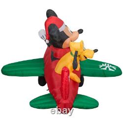 53.94 H x 74.41 W x 77.95 L Animated Airblown Mickey & Pluto Airplane