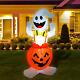 5ft Height Halloween Inflatable Ghost In Pumpkin, Blow Up Halloween Decorations