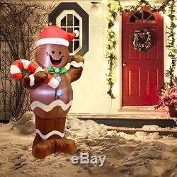 5ft Self Inflatable Christmas Decorations Gingerbread Man Indoor Outdoor Yard US