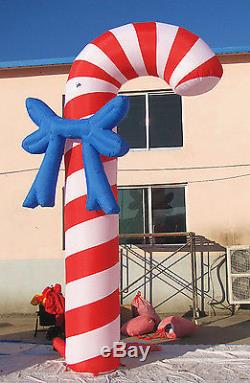 5m/16.4'H-Air Blown/ Inflatable Candy Cane Christmas Crutch Arch Advertising