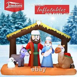 6.5FT Inflatable Nativity LED Light Up Christmas Decor Outdoor Yard Decoration