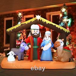 6.5FT Inflatable Nativity LED Light Up Christmas Decor Outdoor Yard Decoration