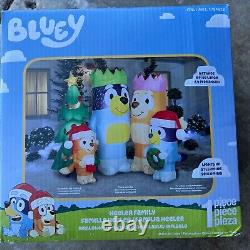 6' Bluey Family Holiday Inflatable, Christmas Decoration, Indoor or Outdoor NEW