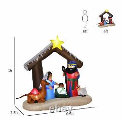 6' Christmas Inflatable Decoration with Bible Arch of Jesus' Birth Home Decor