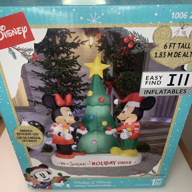 6' Disney's Mickey & Minnie Mouse Christmas Airblown Lighted Yard Inflatable