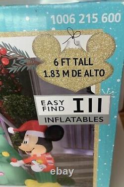 6' DISNEY'S MICKEY & MINNIE MOUSE CHRISTMAS Airblown Lighted Yard Inflatable