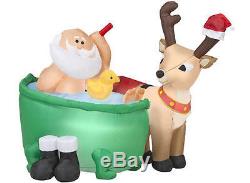 6 FT Animated Christmas Outdoor Airblown Santa's bubble bath YARD DECORATION