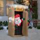 6 Ft Christmas Airblown Inflatable Animated Santa In Outhouse Lighted Yard Art