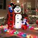 6 Ft Christmas Inflatable Blow Up Snowman & Penguins With Led Lights Yard Decor