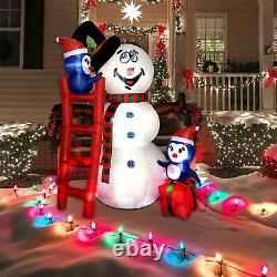 6 FT Christmas Inflatable Blow Up Snowman & Penguins with LED Lights Yard Decor