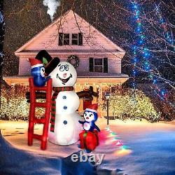 6 FT Christmas Inflatable Blow Up Snowman & Penguins with LED Lights Yard Decor