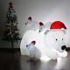6 Ft Christmas Inflatable Polar Bear Family Led Lighted Blow-up Airblown Yard