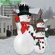 6 Ft Lighted Inflatable Snowman Family Outdoor Yard Decoration