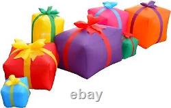 6 Ft Christmas Inflatable Gift Boxes LED Lights Blow Up Outdoor Yard Decor