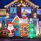 6 Ft Inflatable Gingerbread House With Santa Claus And Christmas Tree Lighed
