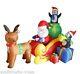 6' Inflatable Santa In Sleigh Withpenguin Lighted Outdoor Christmas Decoration