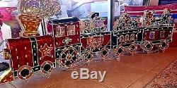 6' Long Christmas Holographic Animated Lighted Large Train w Chasing Lights 6 Ft