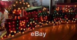6' Long Christmas Holographic Animated Lighted Large Train w Chasing Lights 6 Ft