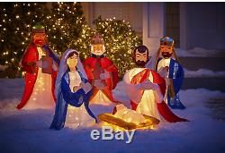 6 Pc. Nativity Holy FAMILY Lighted Christmas Yard Display CLEARANCE Last Day Sale