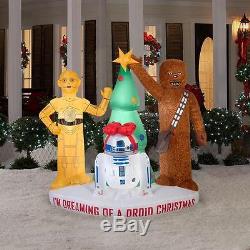 6 ft. Inflatable I'm Dreaming of a Droid Christmas with C3PO, R2D2 and Chewbacca