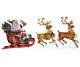 60 Christmas Lighted Holographic Santa, Reindeer & Sleigh Yard Lawn Decor