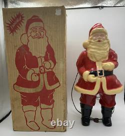 60's Vintage 17 Blow Mold Santa Claus, Electrified, Original Box, Union Products