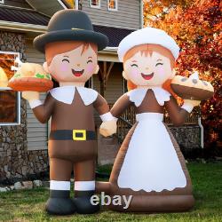 6Ft Tall LED Lighted Inflatable Pilgrim Boy and Girl Thanksgiving Holiday Yard 6Ft Tall LED Lighted Inflatable Pilgrim Boy and Girl Thanksgiving Holiday Yard