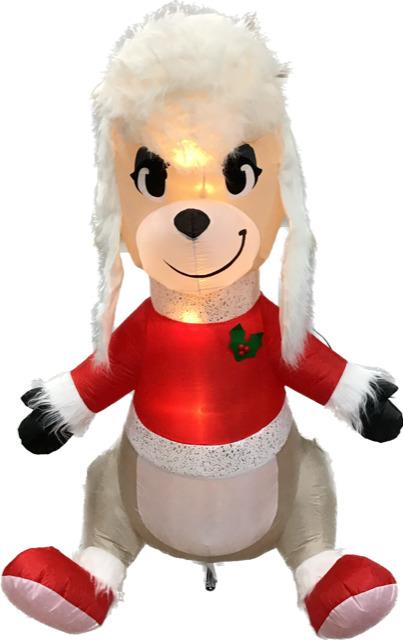 6ft Gemmy Airblown Inflatable Prototype Christmas Fancy Poodle #113138