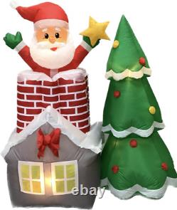 6ft Gemmy Airblown Inflatable Prototype Christmas Santa in Chimney #113765