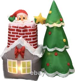 6ft Gemmy Airblown Inflatable Prototype Christmas Santa in Chimney #113765