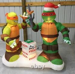 6ft Gemmy Airblown Inflatable Prototype Christmas TMNT Pizza Scene #11979