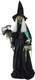 6ft Life Size Animatronic Talking Witch Cauldron Broom Light Up Halloween Prop