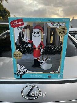 7.5' Disney Nightmare Before Christmas Santa Jack Skellington Zero Inflatable